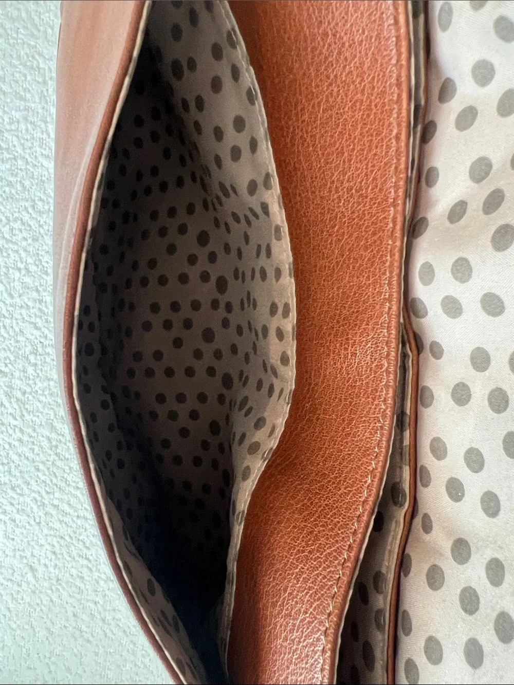 Relic Cognac Brown Pebbled Leather Flap Crossbody Bag